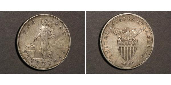 1 Peso Filipinas Plata 