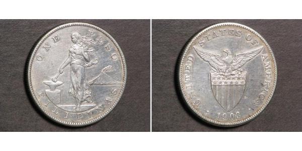 1 Peso Filipinas Plata 