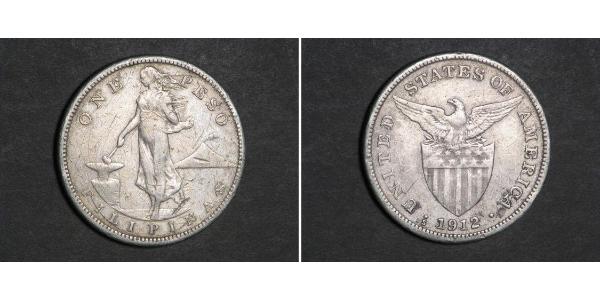 1 Peso Filipinas Plata 