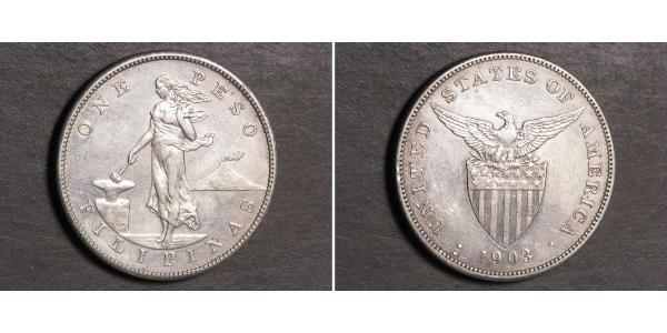 1 Peso Filipinas Plata 