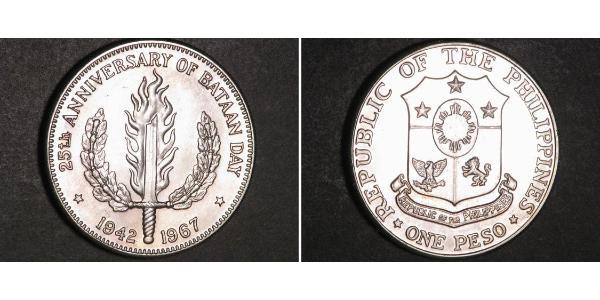 1 Peso Filipinas Plata 