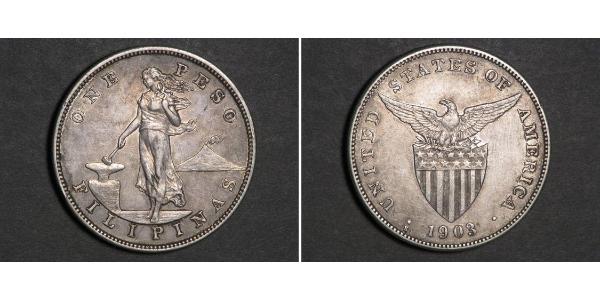 1 Peso Filipinas Plata 