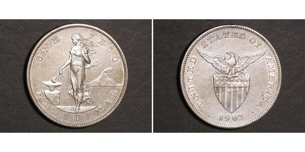 1 Peso Filipinas Plata 