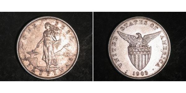 1 Peso Filipinas Plata 