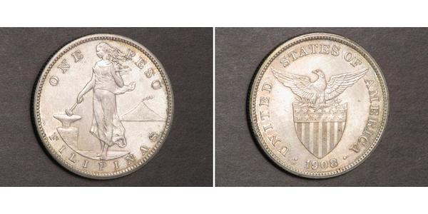 1 Peso Filipinas Plata 