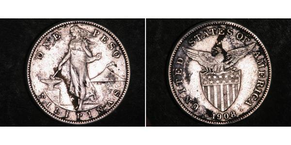 1 Peso Filipinas Plata 