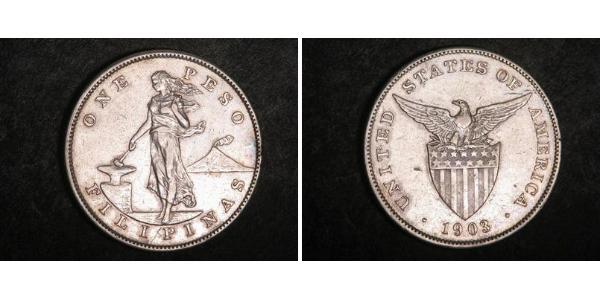 1 Peso Filipinas Plata 