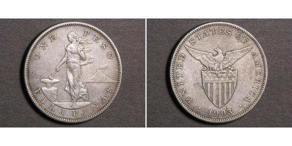 1 Peso Filipinas Plata 