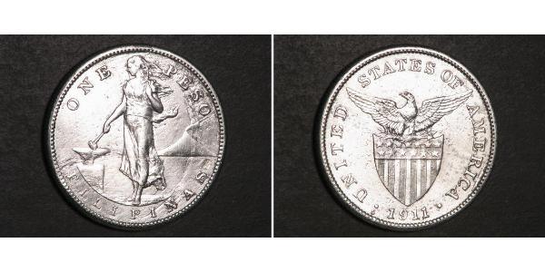 1 Peso Filipinas Plata 