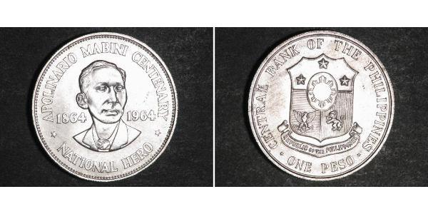 1 Peso Filipinas Plata 