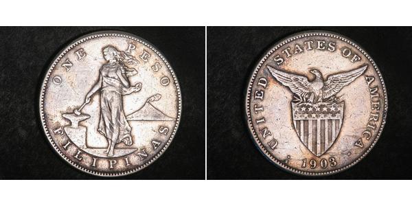 1 Peso Filipinas Plata 