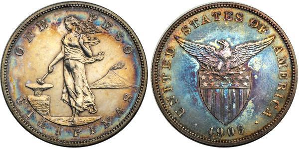 1 Peso Filipinas Plata 