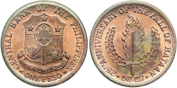 1 Peso Filipinas Plata 