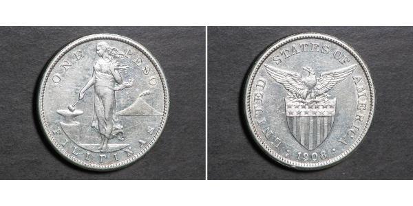 1 Peso Filipinas Plata 