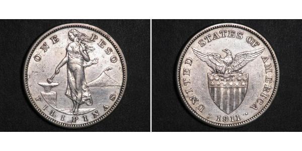 1 Peso Filipinas Plata 