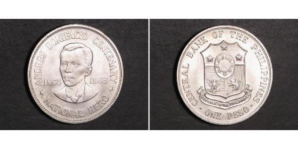 1 Peso Filipinas Plata 