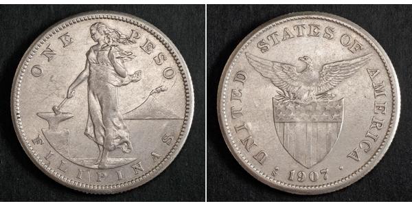 1 Peso Filipinas Plata 