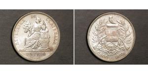 1 Peso Guatemala (1838 - ) Plata 