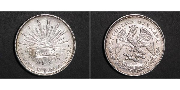 1 Peso México (1867 - ) Plata 