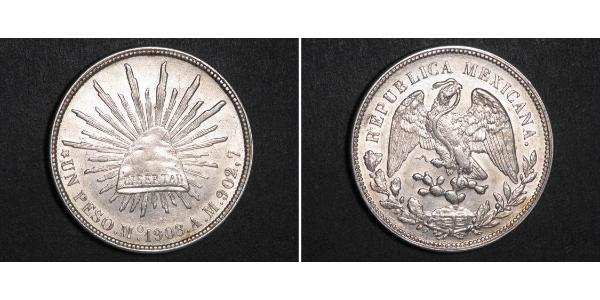 1 Peso México (1867 - ) Plata 