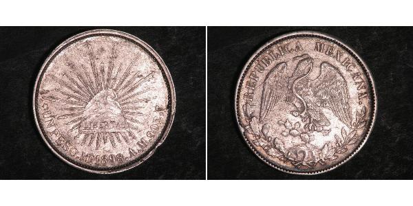 1 Peso México (1867 - ) Plata 