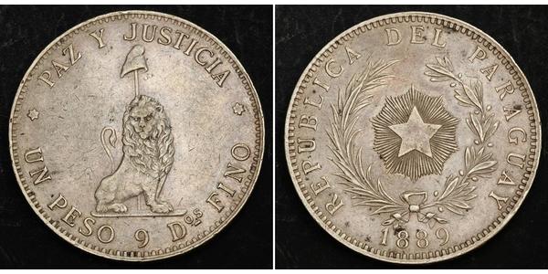 1 Peso Paraguay (1811 - ) Plata 