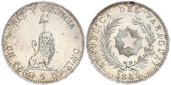 1 Peso Paraguay (1811 - ) Plata 