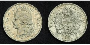 1 Peso República Argentina (1861 - ) Plata 