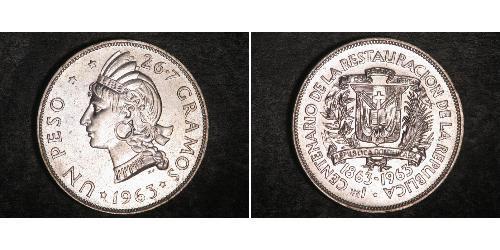 1 Peso República Dominicana Plata 