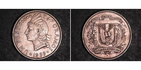1 Peso República Dominicana Plata 