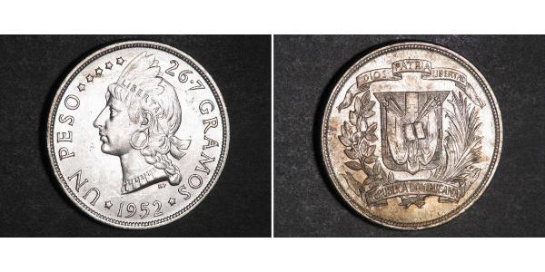 1 Peso República Dominicana Plata 