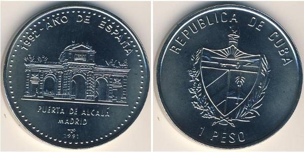 1 Peso Cuba Rame/Nichel 