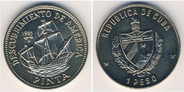 1 Peso Cuba Rame/Nichel 