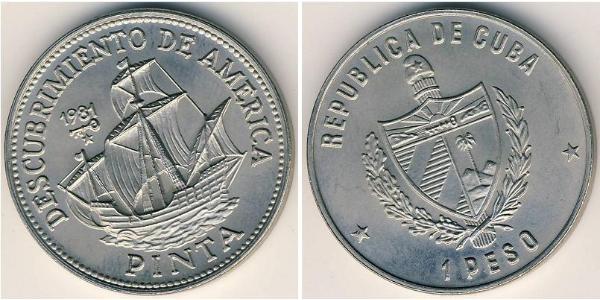 1 Peso Cuba Rame/Nichel 