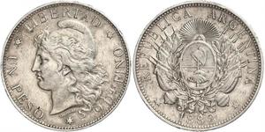 1 Peso Argentinien (1861 - ) Silber 