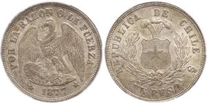 1 Peso Chile Silber 