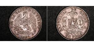 1 Peso Chile Silber 