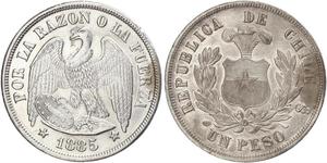 1 Peso Chile Silber 