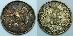 1 Peso Chile Silber 