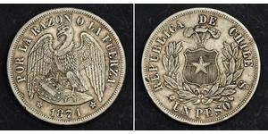 1 Peso Chile Silber 