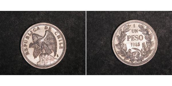 1 Peso Chile Silber 