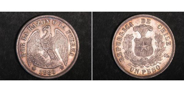 1 Peso Chile Silber 