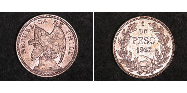 1 Peso Chile Silber 