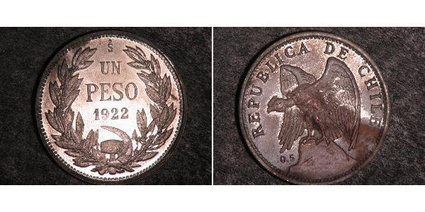 1 Peso Chile Silber 