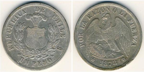 1 Peso Chile Silber 