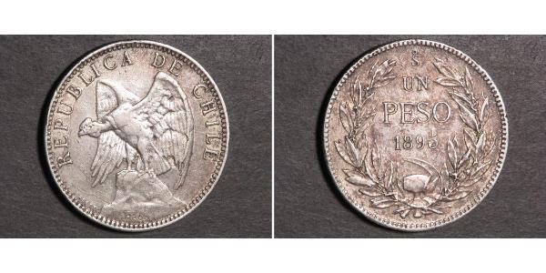 1 Peso Chile Silber 