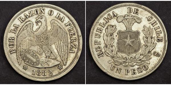 1 Peso Chile Silber 
