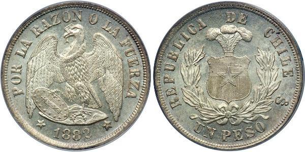 1 Peso Chile Silber 