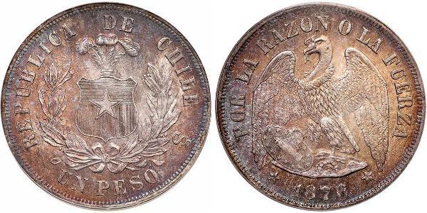 1 Peso Chile Silber 