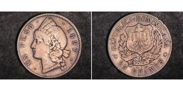 1 Peso Dominikanische Republik Silber 